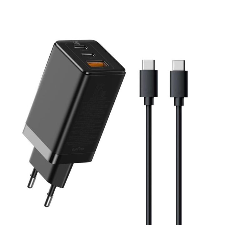 شارژر دیواری باسئوس مدل CCGAN2P-B01 به همراه کابل USB-C